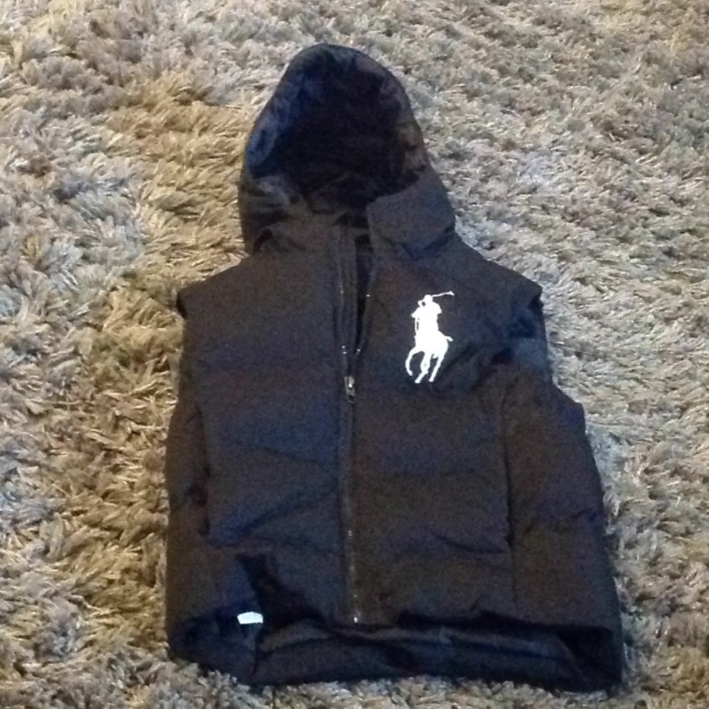 Polo black puffy vest